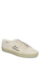 Men's Saint Laurent Embroidered Low Top Sneaker Us / 40eu - White