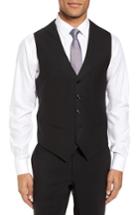 Men's Ted Baker London Trim Fit Solid Wool Vest R - Black