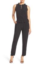 Women's Fraiche By J Sleeveless Peplum Jumpsuit - Black