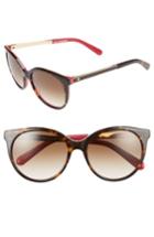 Women's Kate Spade New York 'amayas' 53mm Cat Eye Sunglasses - Havana Beige