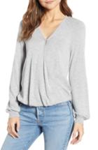 Women's Chelsea 28 Surplice Sweater, Size - Grey