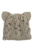 Women's Nirvanna Designs Cable Knit Kitty Beanie -