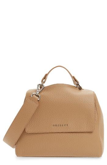 Orciani Double Leather Top Handle Satchel - Brown