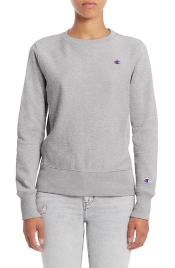 Women's Champion Reverse Weave French Terry Crewneck Sweatshirt - Grey