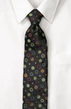 Men's Ted Baker London Circle Print Silk Tie, Size - Green