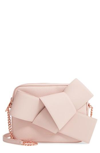 Ted Baker London Giant Knot Leather Camera Bag - Pink