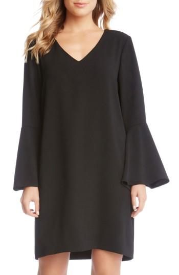 Women's Karen Kane Madeline Bell Sleeve Shift Dress - Black