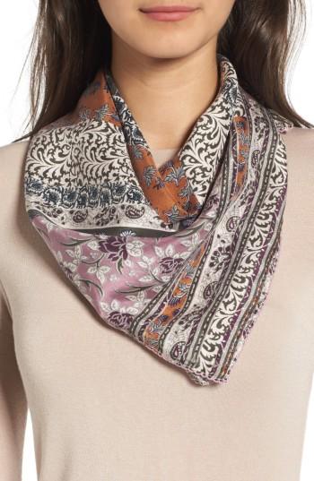 Women's Treasure & Bond Bloomsbury Square Silk Scarf, Size - Green