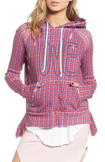 Women's Frank & Eileen Tee Lab Superplaid Pullover Hoodie - Red