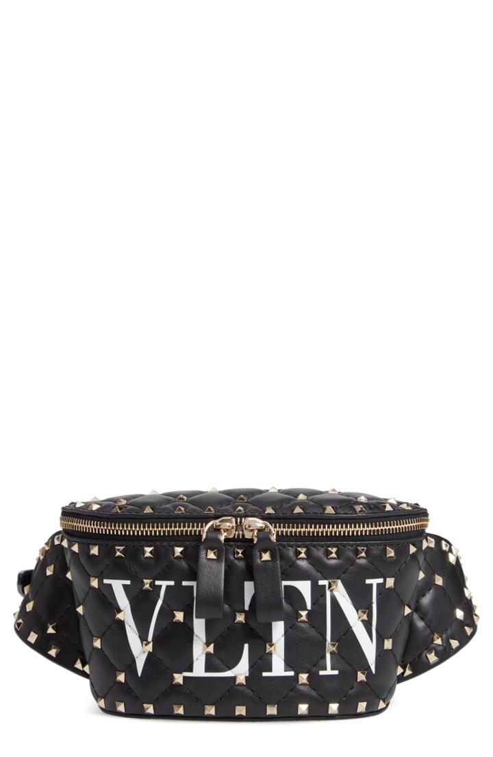 Valentino Garavani Vltn Logo Spike It Leather Belt Bag -