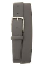 Men's Canali Tubular Tumbled Leather Belt - Grey
