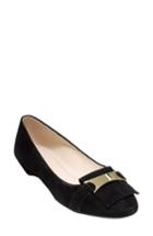 Women's Cole Haan Margarite Kiltie Fringe Ballet Flat .5 B - Black