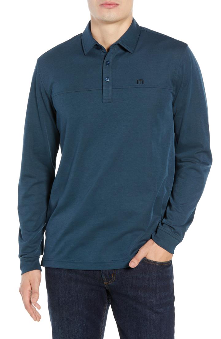 Men's Travis Mathew Wojo Pique Polo - Blue