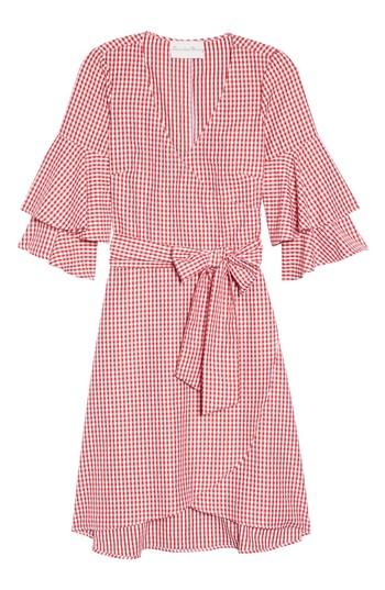 Women's Charles Henry Ruffle Wrap Dress - Red