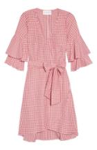 Women's Charles Henry Ruffle Wrap Dress - Red
