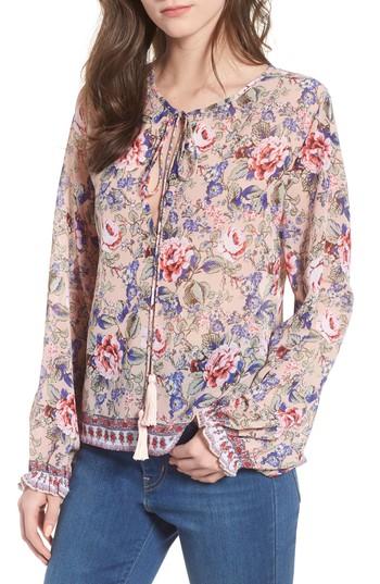 Women's Raga Victoria Tassel Neck Blouse - Pink