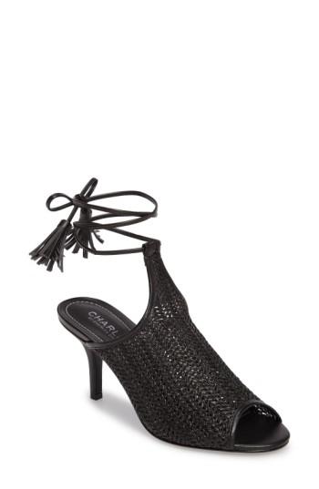 Women's Charles By Charles David Niko Ankle Tie Sandal M - Black