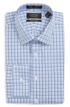 Men's Nordstrom Men's Shop Smartcare(tm) Traditional Fit Plaid Dress Shirt .5 X 32 - Blue