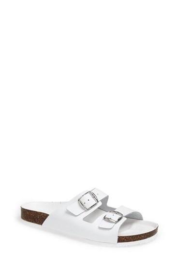 Topshop 'heights' Leather Sandal White