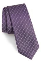 Men's Calibrate Sheridan Silk Tie, Size - Purple