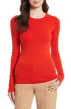 Women's Diane Von Furstenberg Cutout Fitted Sweater, Size - Red