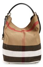 Burberry Medium Susanna Check Print Bucket Bag -