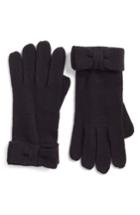 Women's Kate Spade New York Half Bow Gloves, Size - Black