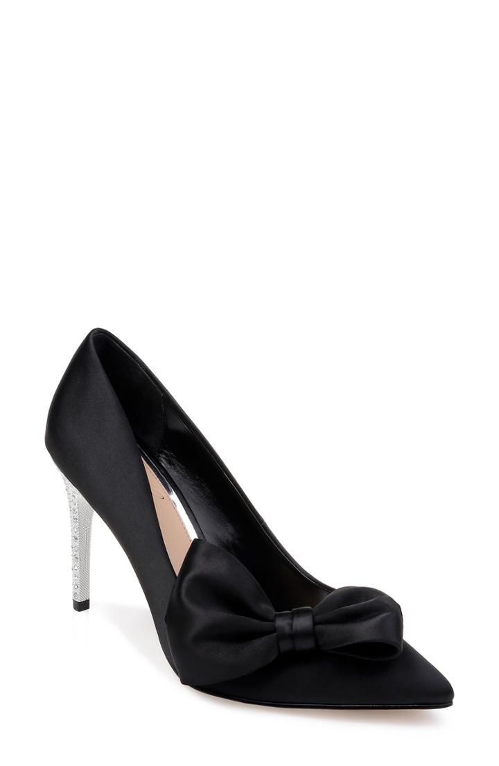 Women's Jewel Badgley Mischka Jolanda Bow Pump .5 M - Black
