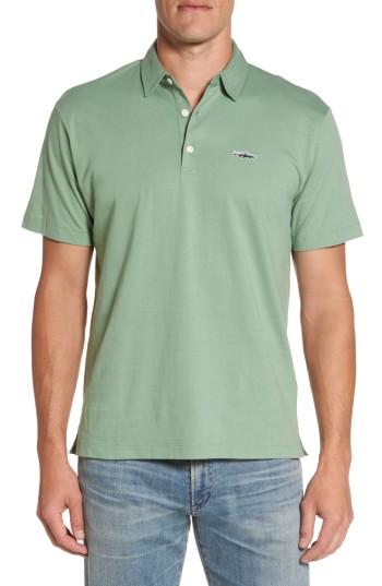 Men's Patagonia 'trout Fitz Roy' Organic Cotton Polo - White