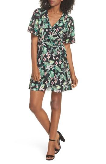 Women's Adelyn Rae Kimi Wrap Dress - Black