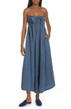 Women's Ulla Johnson Jordane Strapless Wide Leg Jumpsuit - Blue