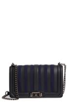 Rebecca Minkoff Love Stripe Quilted Crossbody Bag - Blue