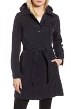 Women's Gallery Belted Trench Raincoat - Blue