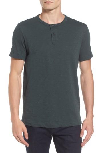 Men's Theory Gaskell Henley T-shirt, Size - Green