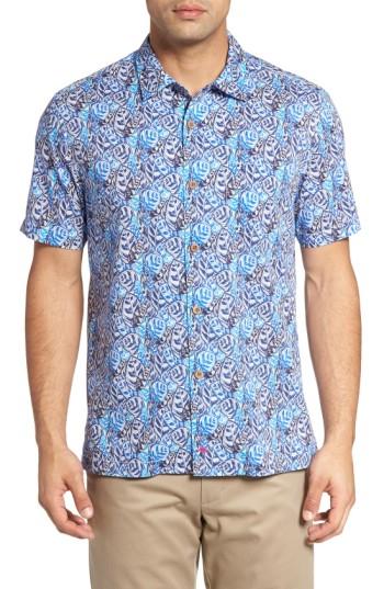 Men's Tommy Bahama Liberty Jungle Breeze Sport Shirt - Blue
