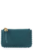 Women's Hobo Byrd Calfskin Leather Wallet - Green