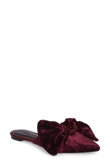 Women's Rebecca Minkoff Alexis Bow Mule .5 M - Burgundy
