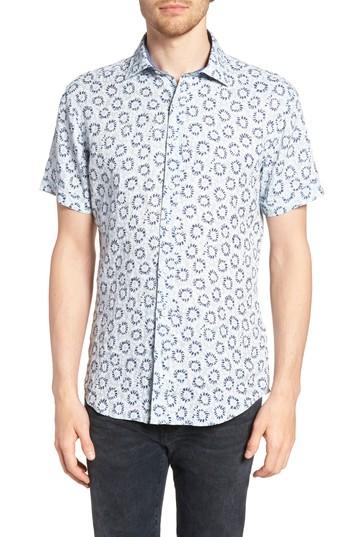 Men's Rodd & Gunn Alford Forest Floral Linen Sport Shirt - Blue