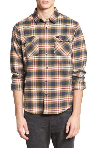 Men's Rvca 'that'll Work' Trim Fit Plaid Flannel Shirt