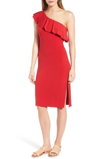 Women's Velvet By Graham & Spencer One-shoulder Dress - Red