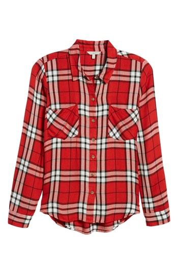 Women's Lucky Brand Plaid Shirt - Red