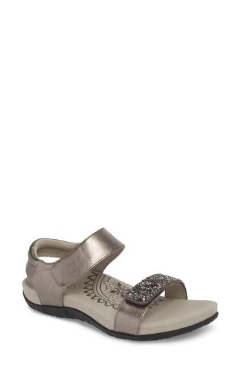 Women's Aetrex Maria Embellished Sandal Eu - Grey