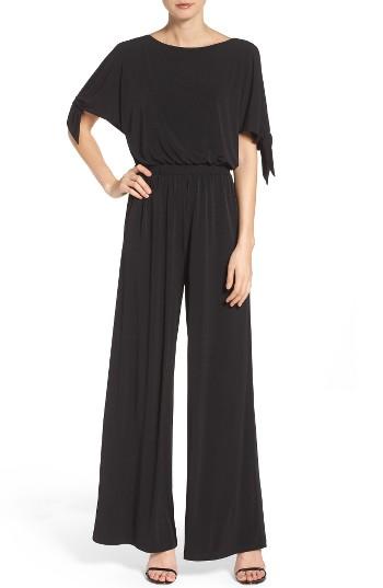 Women's Vince Camuto Crepe Cold Shoulder Jumpsuit - Black