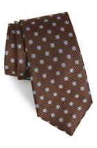 Men's Nordstrom Men's Shop Sunday Neat Silk Tie, Size - Brown