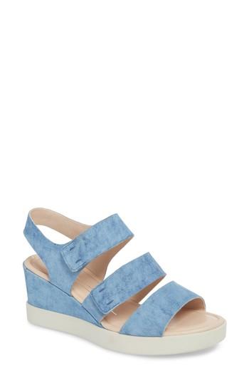 Women's Ecco Shape Plateau Wedge Sandal -4.5us / 35eu - Blue