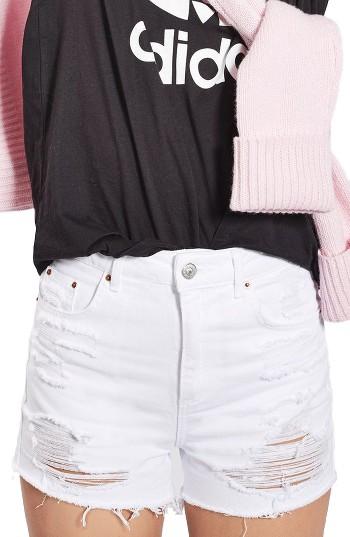 Women's Topshop Longline Rip Mom Shorts