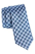 Men's Nordstrom Men's Shop Java Check Silk Tie, Size - Blue