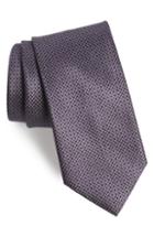 Men's Brioni Check Silk Tie, Size - Purple