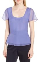 Women's Lewit Sheer Sleeve Top - Purple