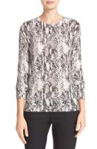 Women's Equipment Ondine Zip Shoulder Print Silk & Cashmere Sweater